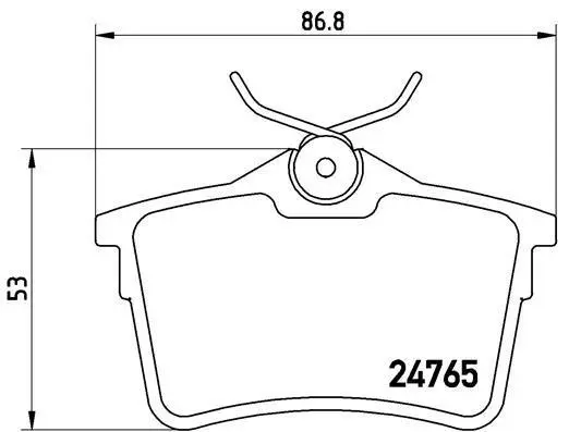 Гальмівні колодки зад. Berlingo/Partner 08- BREMBO P 61 084 (фото 1)