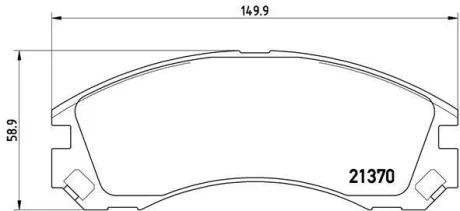Гальмівні колодки пер. Outlander 12-/Peugeot 4007 07- BREMBO P 61 089