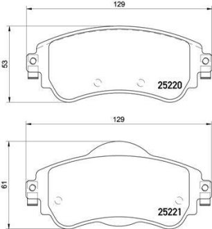 Гальмівні колодки пер. C4/DS4 (10-21) BREMBO P 61 105