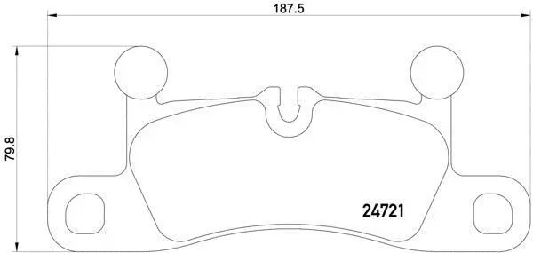 Гальмівні колодки зад. Touareg/Cayenne 10- (D 358mm) BREMBO P 65 027 (фото 1)