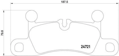 Гальмівні колодки зад. Touareg/Cayenne 10- (D 358mm) BREMBO P 65 027