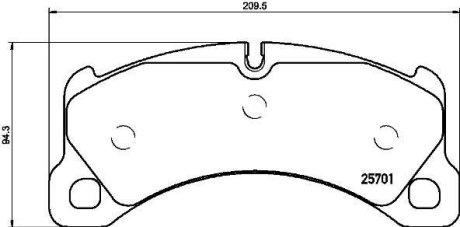 Гальмівні колодки пер. VW Touareg 10- BREMBO P 65 033