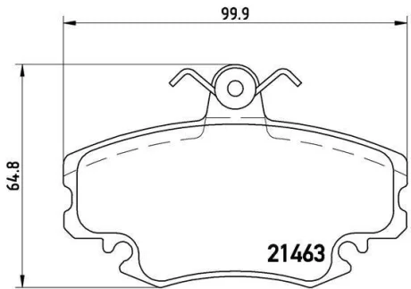 Гальмівні колодки пер. Volt/500/Panda/KA 07- BREMBO P 68 008