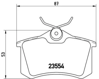 Гальмівні колодки зад. A4/A6/C3/C4/Golf/Passat 1.2 -2.7 88- 15 mm (TRW) BREMBO P 68 024