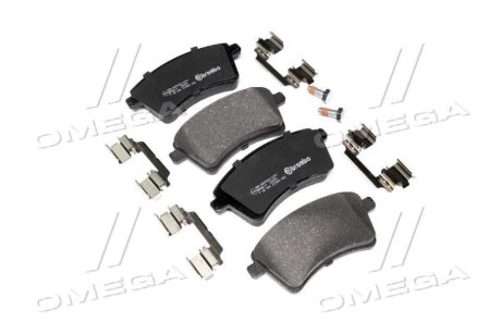 Фото комплект гальмівних колодок з 4 шт. дисків BREMBO P68044 Комплект гальмівних колодок з 4 шт. дисків BREMBO P68044