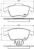 Гальмівні колодки пер. Megane III 08-/Scenic 09- (ATE) BREMBO P 68 047 (фото 1)