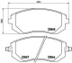 Гальмівні колодки пер. Subaru Impreza 02-/Forester 02- (akebono) BREMBO P 78 013 (фото 1)