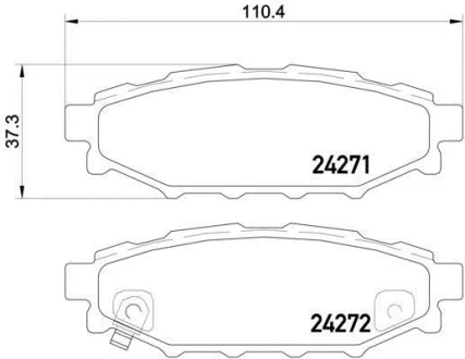 Гальмівні колодки зад. Forester/Impreza/Legacy/Outback 09- (Akebono) BREMBO P 78 020