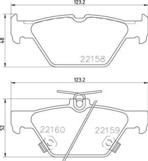 Гальмівні колодки зад. Impreza/Outback/Legacy/Forester 15- BREMBO P 78 026