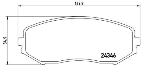 Гальмівні колодки пер. Suzuki Grand Vitara 05-15 (tociko) BREMBO P 79 018