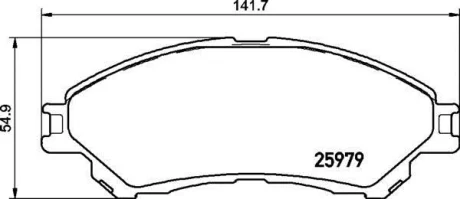 Гальмівні колодки пер. Suzuki SX4 S-cross/Vitara 13- (SUMITOMO) BREMBO P 79 032