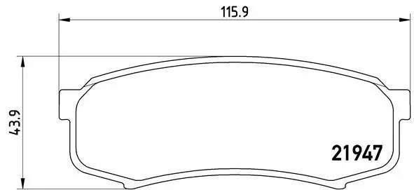 Гальмівні колодки зад. Toyota Land Cruiser 84- BREMBO P 83 024 (фото 1)