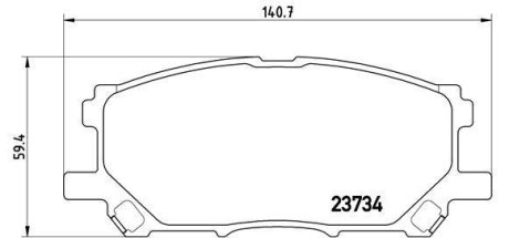 Гальмівні колодки пер. Lexus RX 03-08 (sumitomo) BREMBO P 83 067