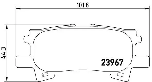 Гальмівні колодки зад. Lexus RX 03-08 (sumitomo) BREMBO P 83 068 (фото 1)