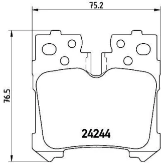 Гальмівні колодки зад. Lexus LS (17-21) BREMBO P 83 076
