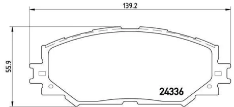 Гальмівні колодки пер. Toyota RAV4 06- BREMBO P 83 082