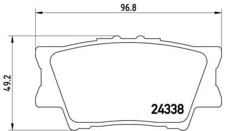 Гальмівні колодки зад.TOYOTA CAMRY/RAV4 III/RAV4 IV 2.0-3.5 06- BREMBO P 83 089