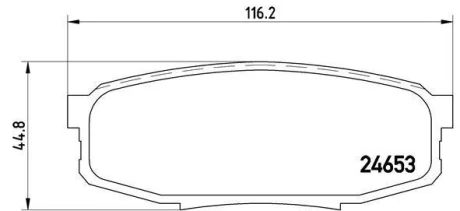 Гальмівні колодки зад. Toyota Land Cruiser 08- (advics) BREMBO P 83 098