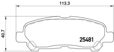 Гальмівні колодки зад. Toyota HIGHLANDER 07-15 BREMBO P 83 138