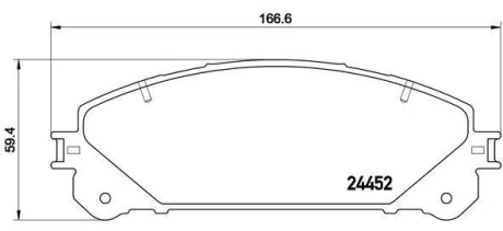 Гальмівні колодки пер. Lexus RX 08-15/Toyota RAV4 12- (advics) BREMBO P 83 145