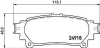 Гальмівні колодки зад. Lexus RX 08-15/Toyota Prius 09- (akebono) BREMBO P 83 152 (фото 1)