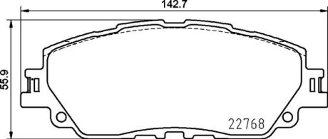 Фото гальмівні колодки пер. Toyota Rav4 18- BREMBO P 83 172 Гальмівні колодки пер. Toyota Rav4 18- BREMBO P 83 172