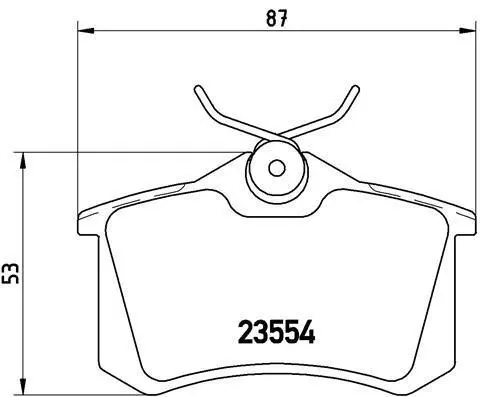 Гальмівні колодки зад. A4/A6/C3/C4/Golf/Passat 1.2 -2.7 88- 15 mm (TRW) BREMBO P 85 017 (фото 1)