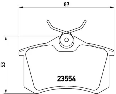 Гальмівні колодки зад. Caddy/Golf/Octavia (TRW) BREMBO P 85 020X