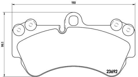 Фото гальмівні колодки BREMBO P85069 Гальмівні колодки BREMBO P85069