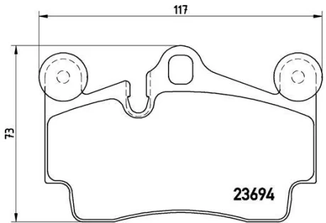Гальмівні колодки зад. Audi Q7/Touareg/Cayenne (Brembo) BREMBO P 85 070