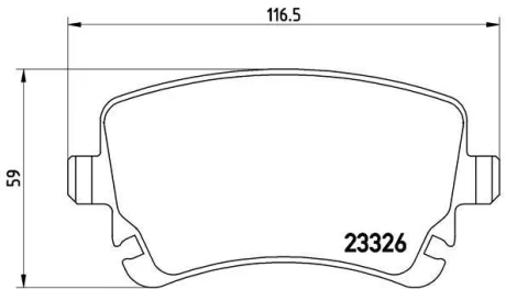 Гальмівні колодки зад. T5 03- (TRW) BREMBO P 85 076