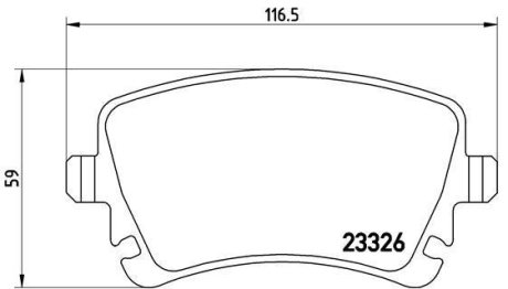 Гальмівні колодки зад. T5 03- (TRW) (з датчиком) BREMBO P 85 083