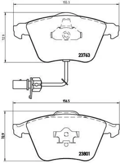 Гальмівні колодки пер. Audi A4/A6/A8 00- BREMBO P 85 084