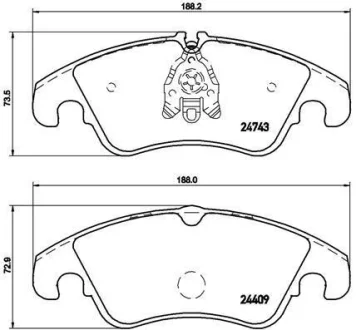 Гальмівні колодки пер. Audi A4/A5/A6/A7/Q5 08- (TRW) BREMBO P 85 098