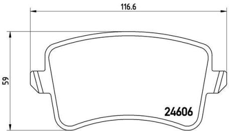 Гальмівні колодки зад. A4 07-/Q5 12- (ATE) BREMBO P 85 100