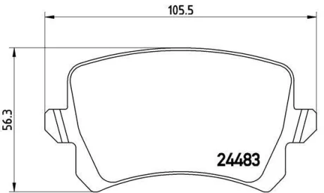 Комплект тормозних колодок, дисковий тормоз BREMBO P85108