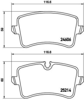 Гальмівні колодки зад. Audi A6 10- (TRW) BREMBO P 85 119