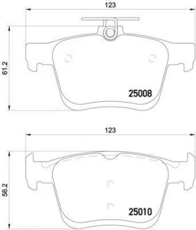 Гальмівні колодки зад. VW Golf VII 13- (ATE) BREMBO P 85 125