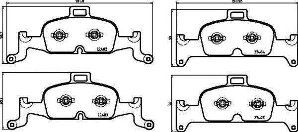 Гальмівні колодки перед. Audi Q5/A4 15- (Teves) BREMBO P 85 164 (фото 1)
