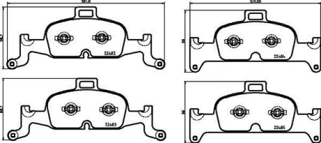 Гальмівні колодки перед. Audi Q5/A4 15- (Teves) BREMBO P 85 164