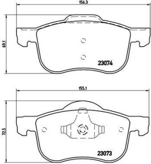 Гальмівні колодки, дискові BREMBO P86016