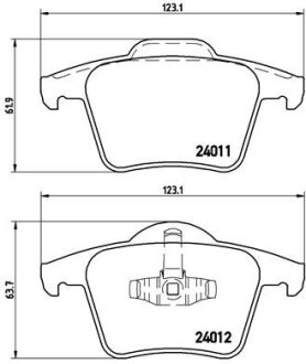 Гальмівні колодки BREMBO P86019