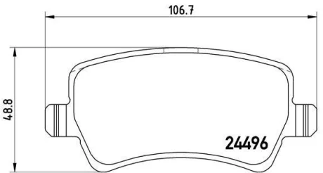 Гальмівні колодки зад. Ford Galaxy/S-Max 06-15 (TRW) BREMBO P 86 021
