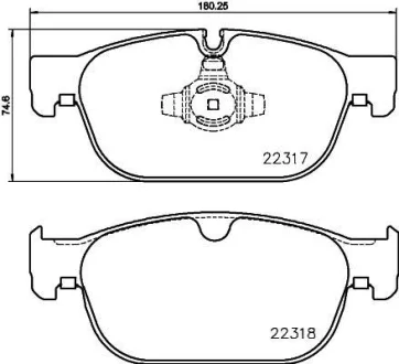 Гальмівні колодки пер. Volvo S60/S90/V60/V90/XC40/XC60/XC90 16- BREMBO P 86 027