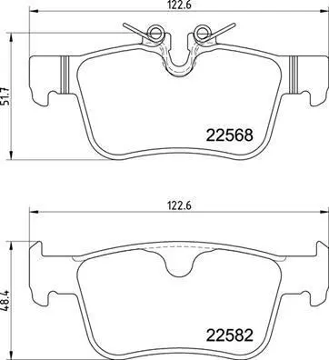 Гальмівні колодки, комплект BREMBO P86030 (фото 1)