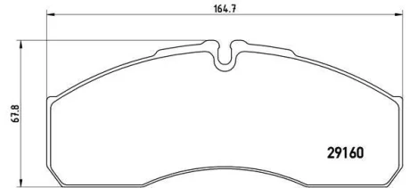 Гальмівні колодки передні, комплект BREMBO PA6022