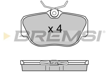Гальмівні колодки пер. VW T4 90-03 (LUCAS GIRLING) BREMSI BP2425
