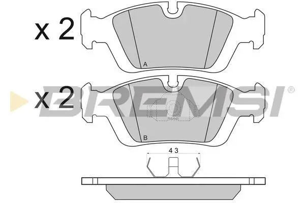 Гальмівні колодки пер. BMW 3 (E36/E46) 94-07 (ATE) BREMSI BP2432 (фото 1)