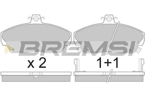 Гальмівні колодки пер. Honda Civic 91-05 (TRW) BREMSI BP2502 (фото 1)