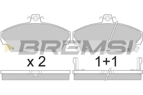 Гальмівні колодки пер. Honda Civic 91-05 (TRW) BREMSI BP2502